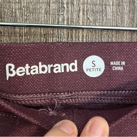 Betabrand Purple/Maroon Heathered Yoga Dress Pant Small Petite - Picture 3 of 4